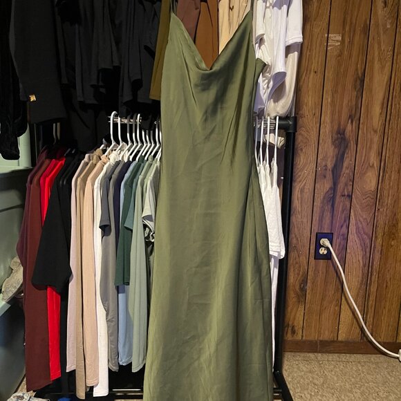 Micas Olive Green Slip Dress – Small (NWT) - Picture 3 of 3